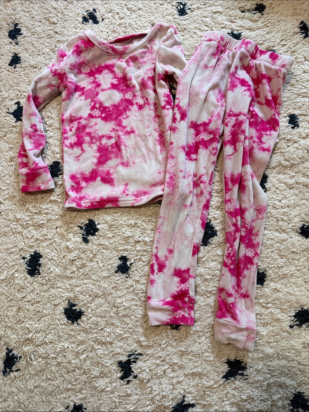 Cat & Jack Pink Tie-Dye Long Sleeve Pajama Set